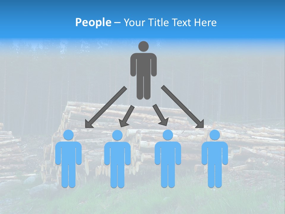 Solid Log Pile PowerPoint Template