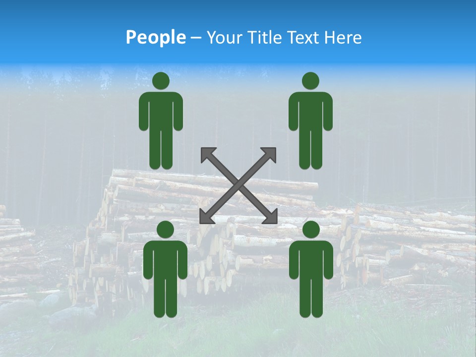 Solid Log Pile PowerPoint Template