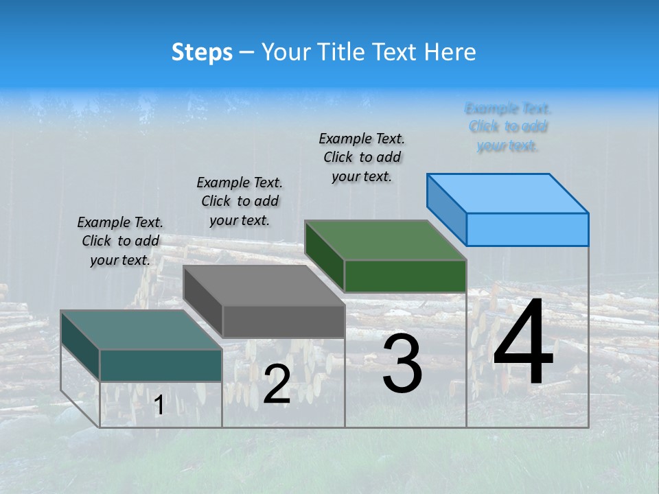Solid Log Pile PowerPoint Template