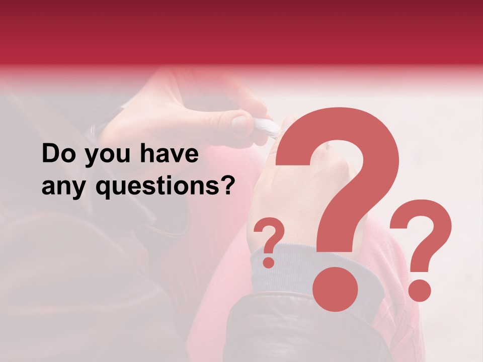 Closeup Addictive Smoke PowerPoint Template