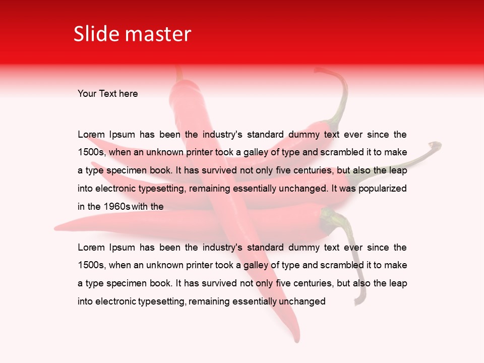 Chili Red White PowerPoint Template