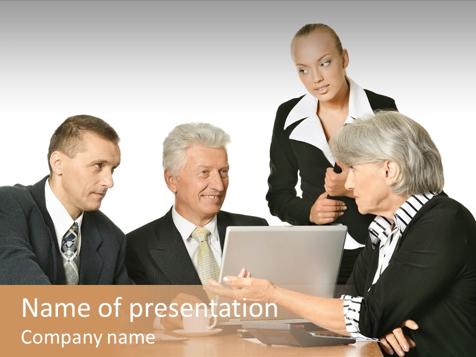 People Caucasian Womans PowerPoint Template