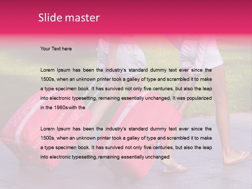 Pink Vacation Travel PowerPoint Template