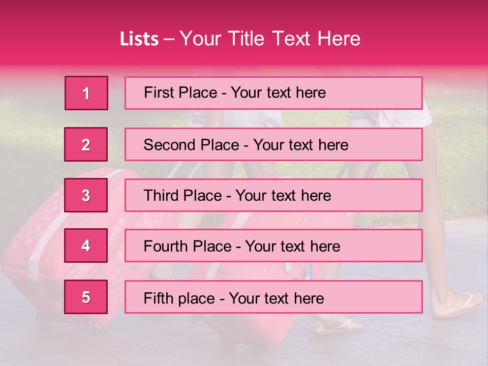 Pink Vacation Travel PowerPoint Template