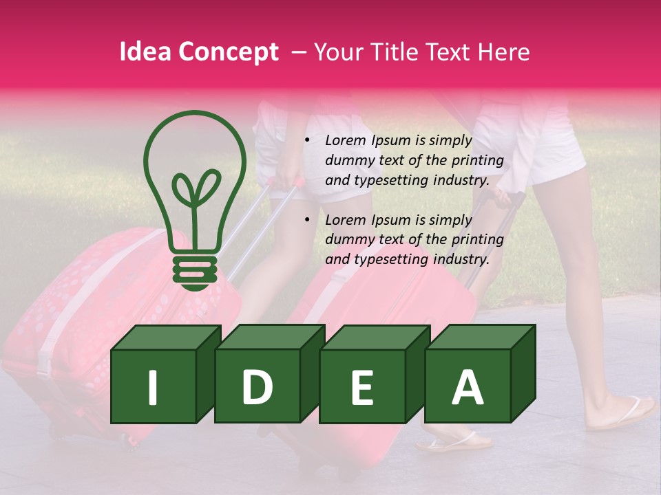 Pink Vacation Travel PowerPoint Template