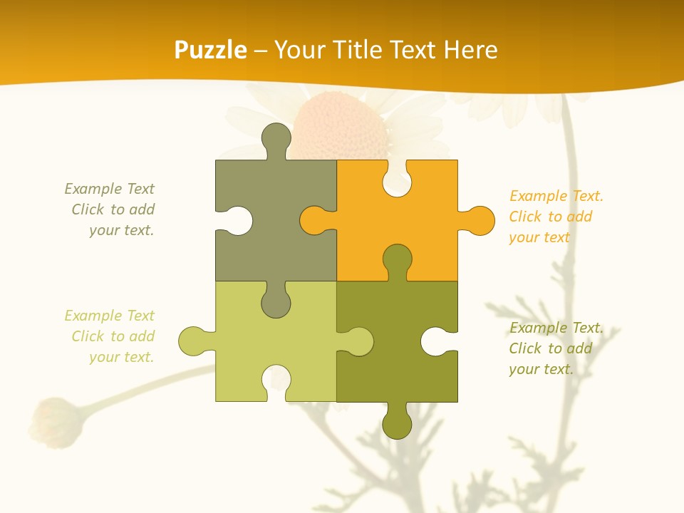 Herb Chamomile Green PowerPoint Template