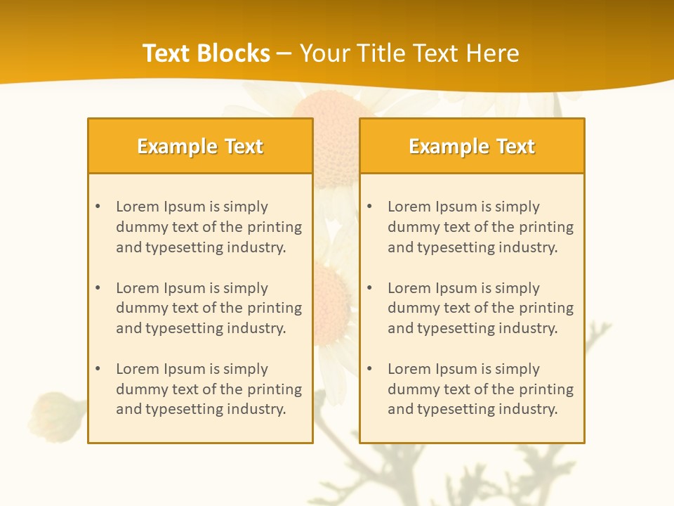 Herb Chamomile Green PowerPoint Template