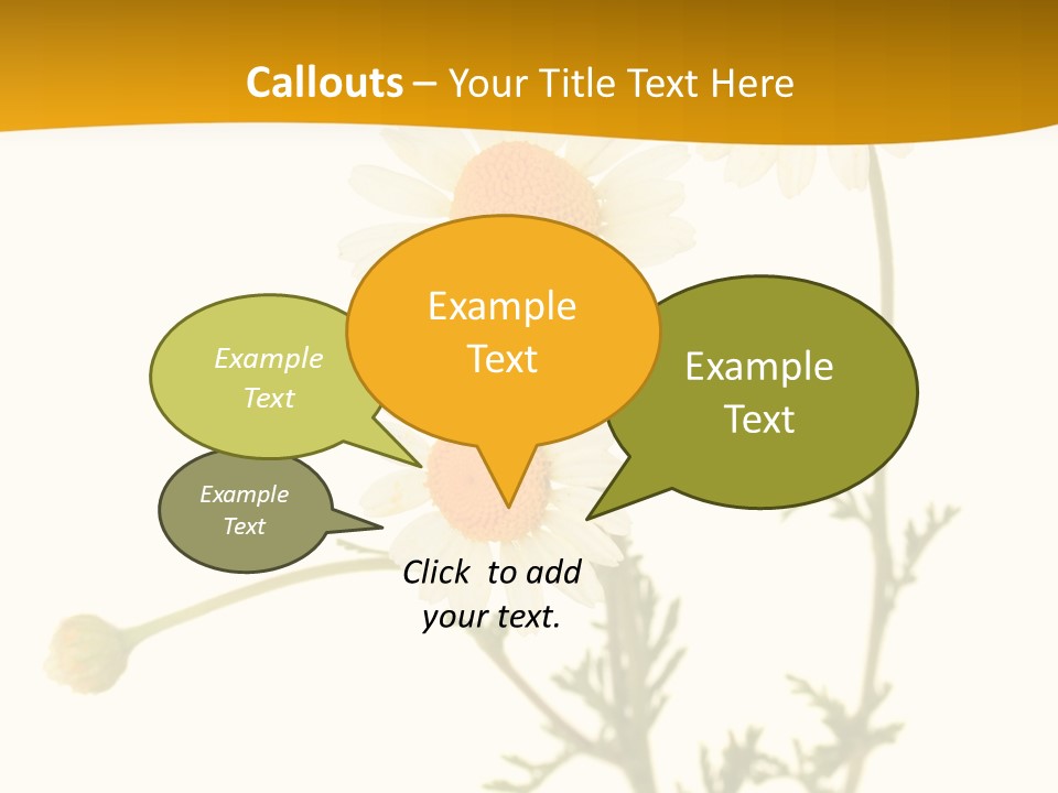 Herb Chamomile Green PowerPoint Template