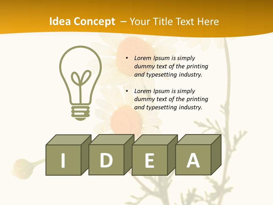 Herb Chamomile Green PowerPoint Template