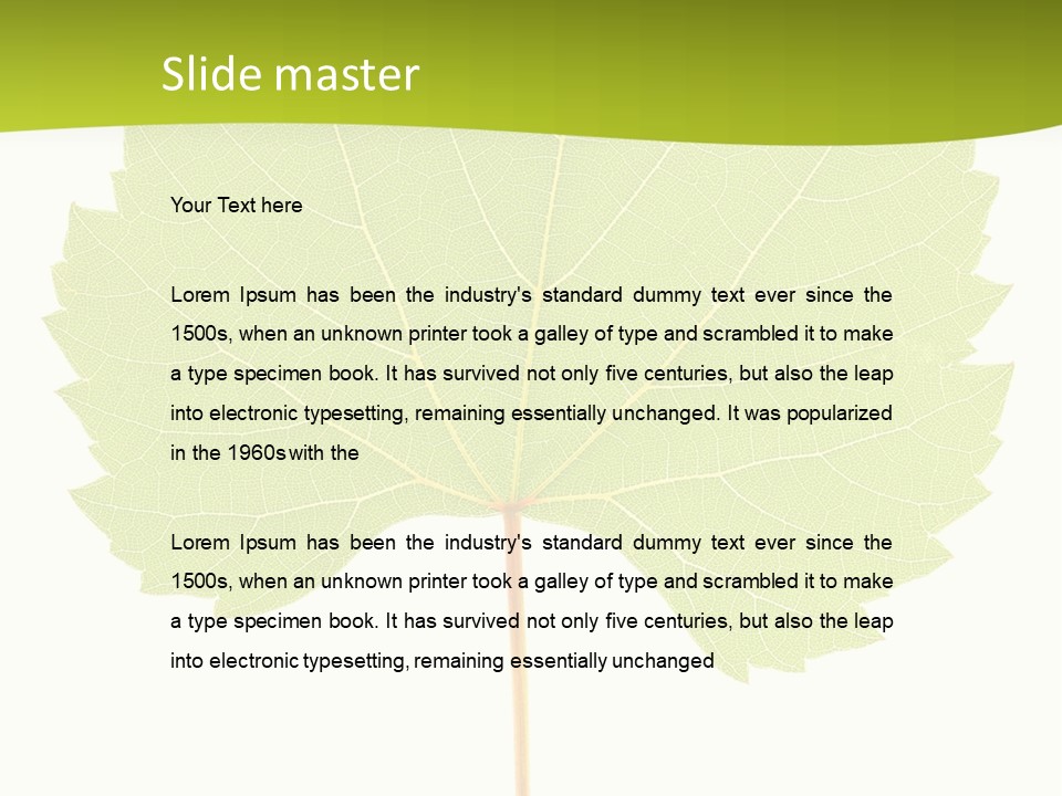 Botany Foliage Fly PowerPoint Template