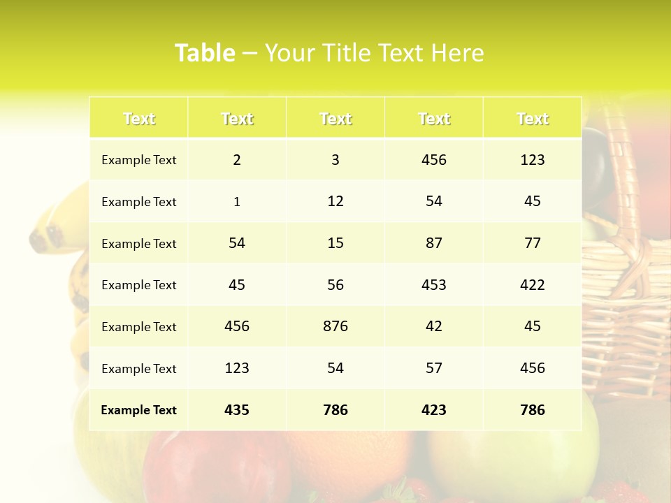 Apples Vegetables Tropical PowerPoint Template