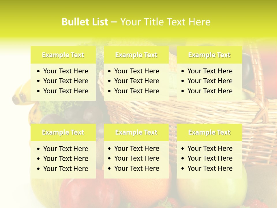 Apples Vegetables Tropical PowerPoint Template