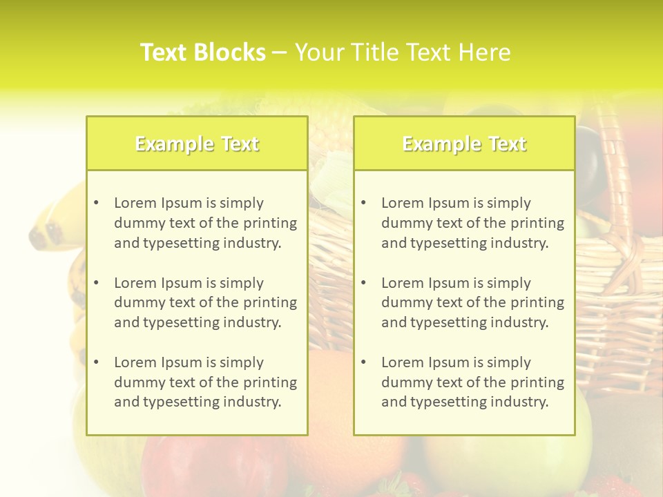 Apples Vegetables Tropical PowerPoint Template