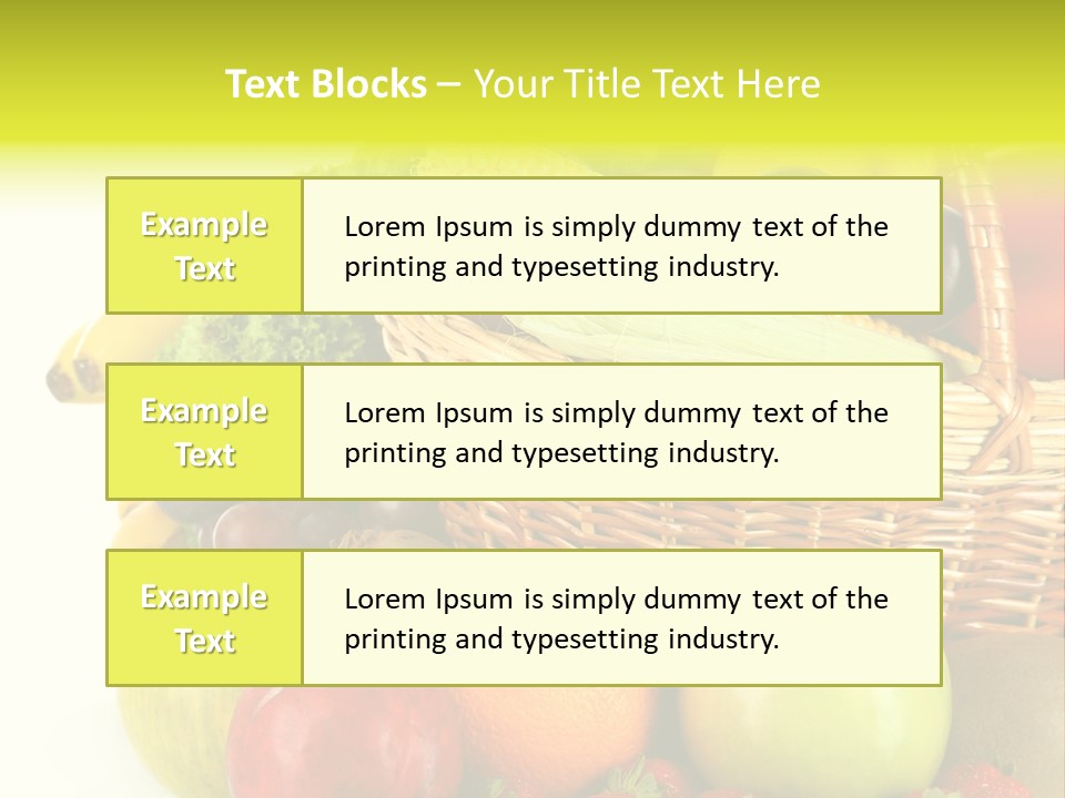 Apples Vegetables Tropical PowerPoint Template