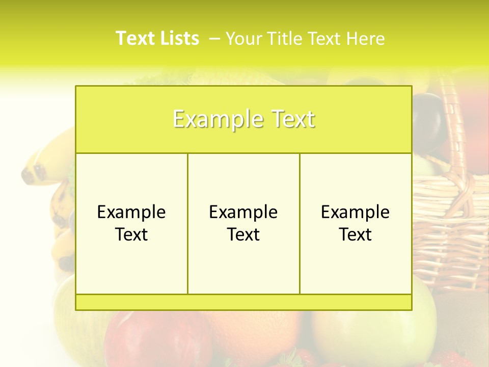 Apples Vegetables Tropical PowerPoint Template