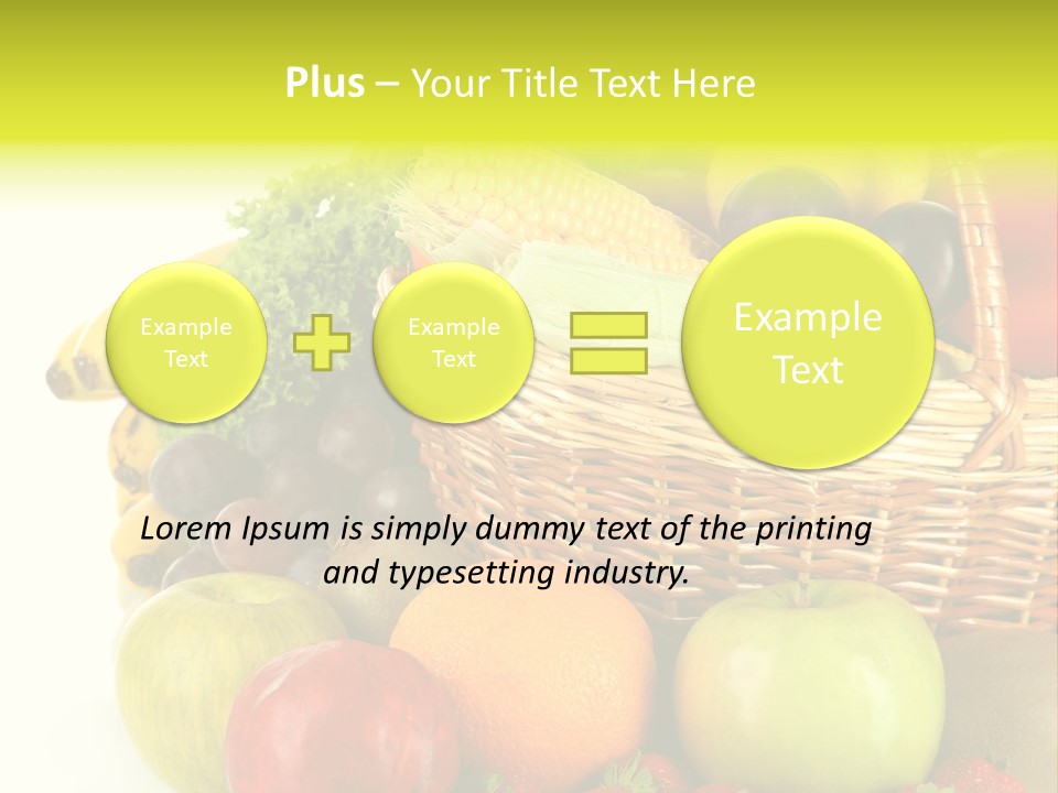 Apples Vegetables Tropical PowerPoint Template