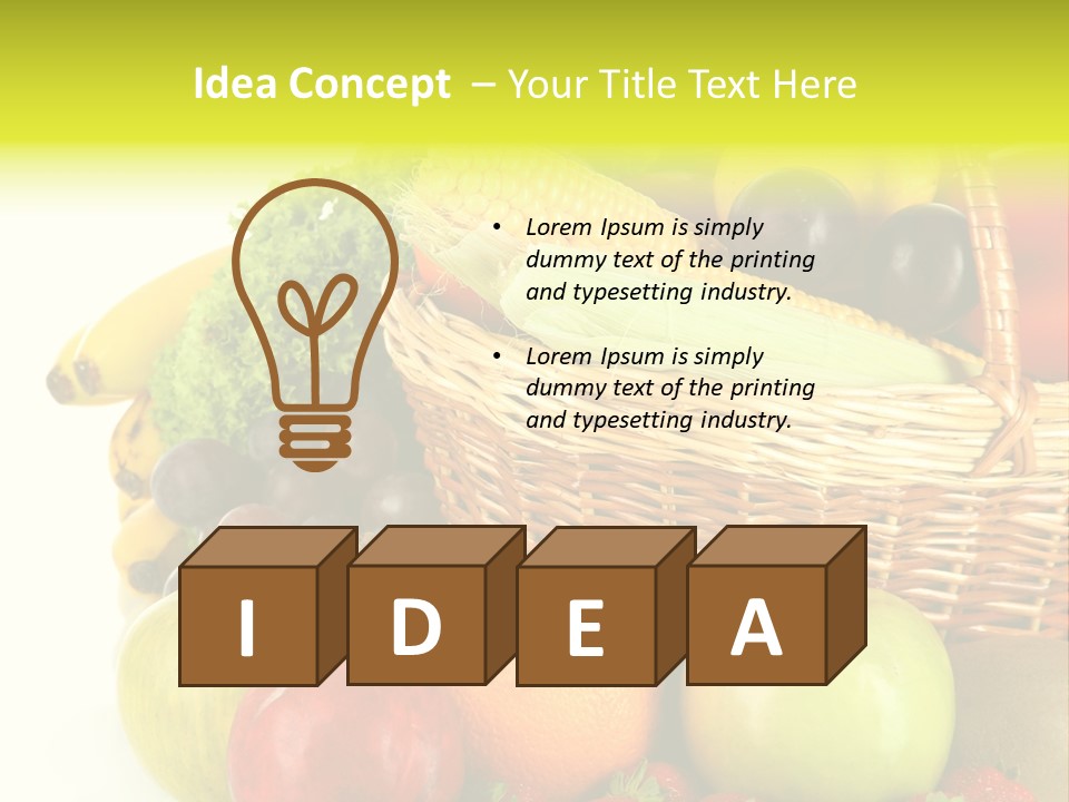 Apples Vegetables Tropical PowerPoint Template