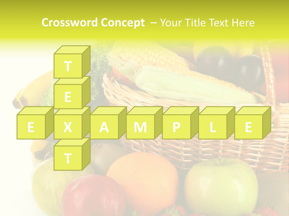 Apples Vegetables Tropical PowerPoint Template