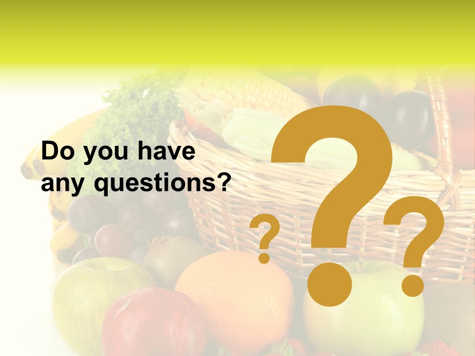 Apples Vegetables Tropical PowerPoint Template