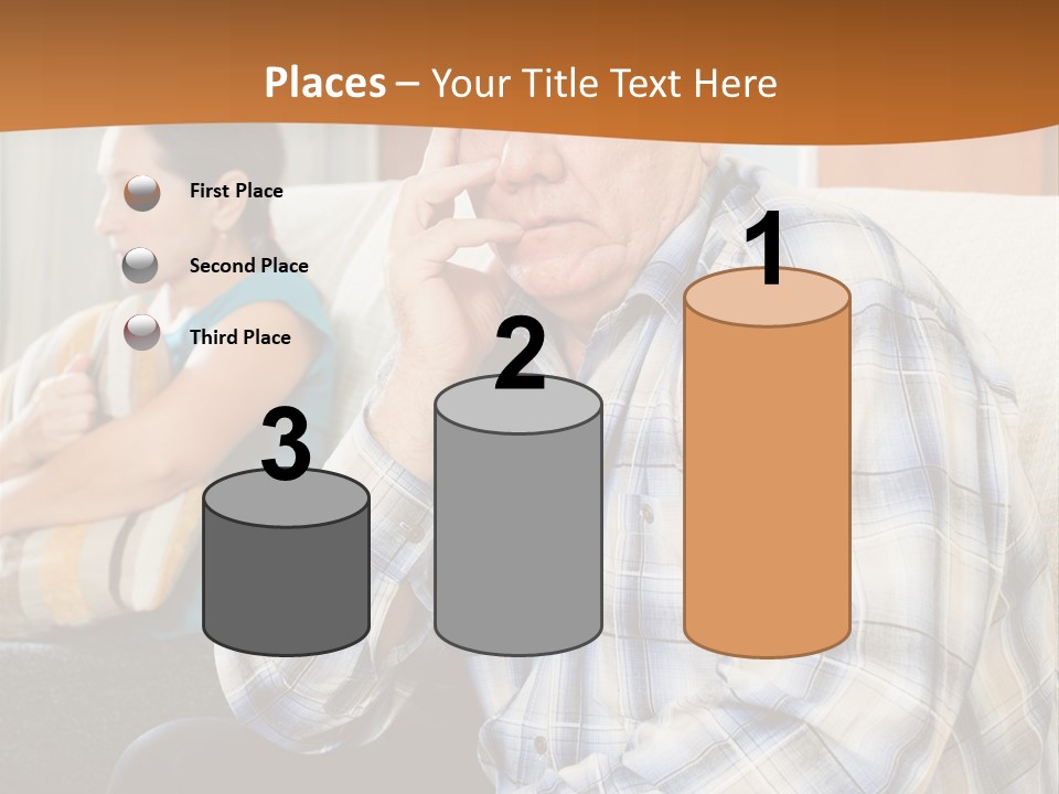 Sadness Mature Pensioner PowerPoint Template