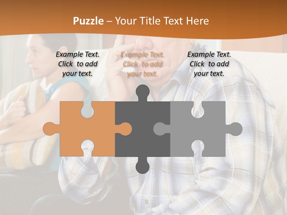 Sadness Mature Pensioner PowerPoint Template