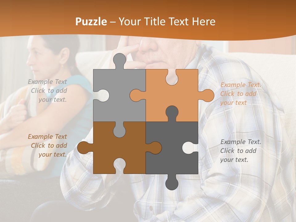 Sadness Mature Pensioner PowerPoint Template