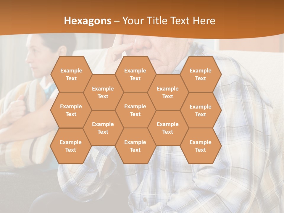 Sadness Mature Pensioner PowerPoint Template