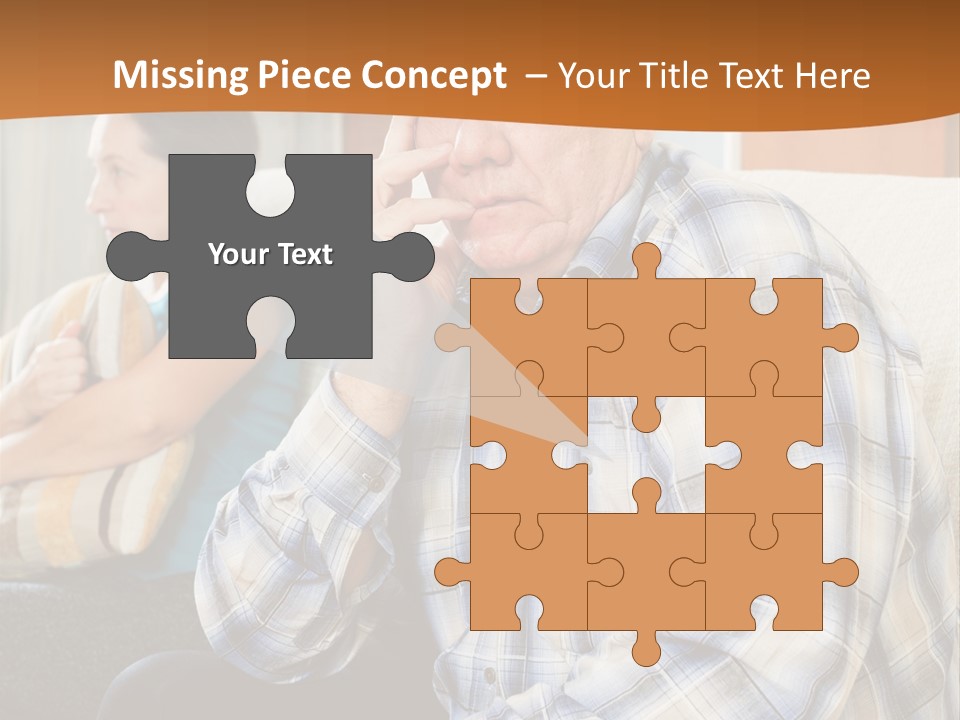 Sadness Mature Pensioner PowerPoint Template