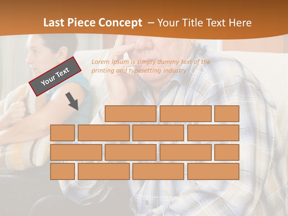 Sadness Mature Pensioner PowerPoint Template