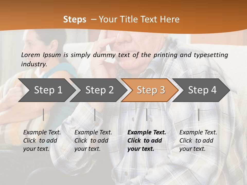 Sadness Mature Pensioner PowerPoint Template
