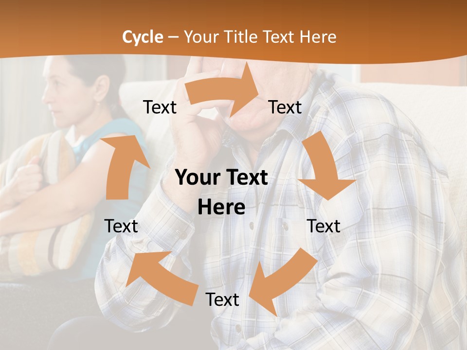 Sadness Mature Pensioner PowerPoint Template