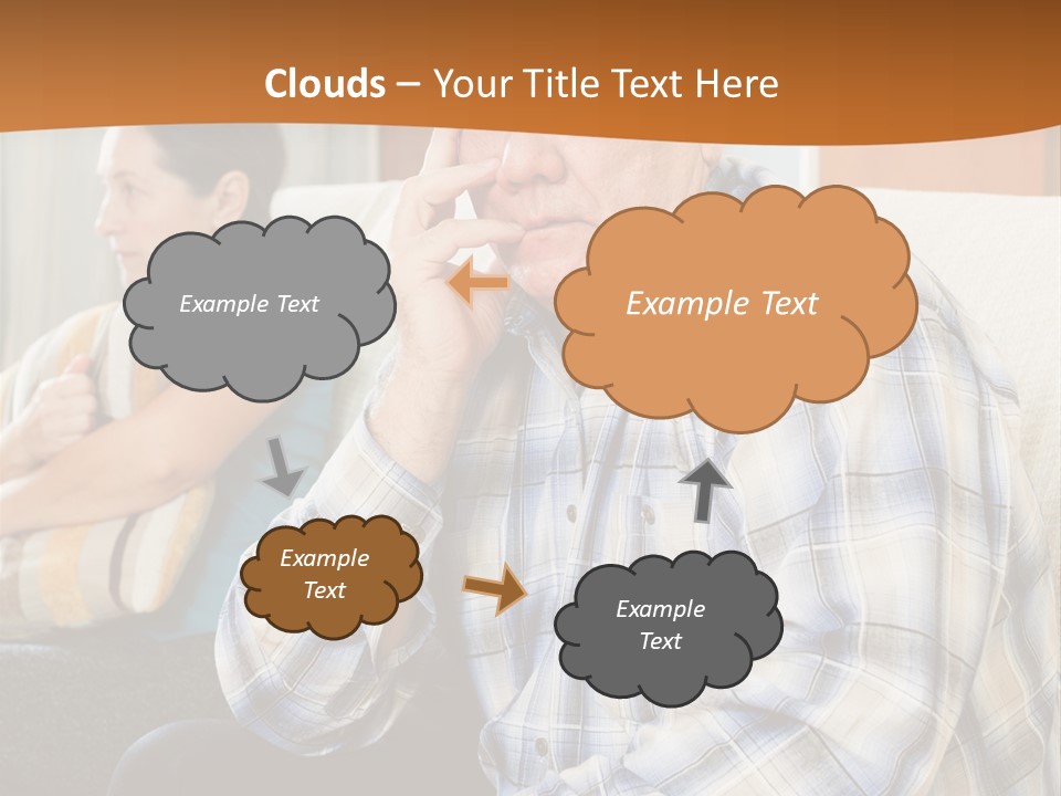 Sadness Mature Pensioner PowerPoint Template