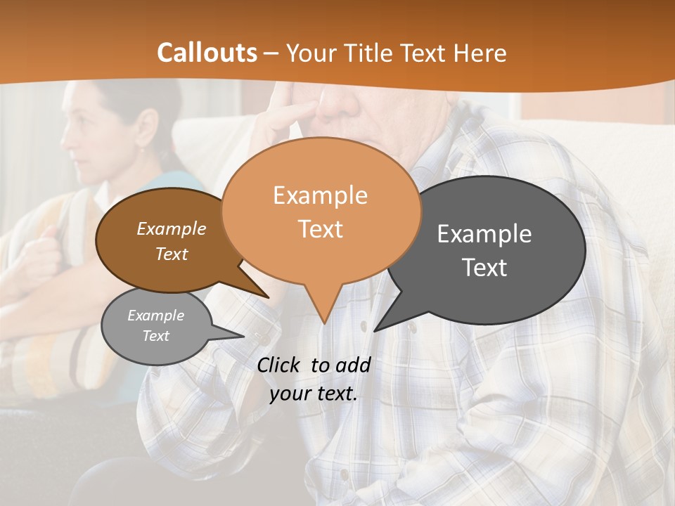 Sadness Mature Pensioner PowerPoint Template