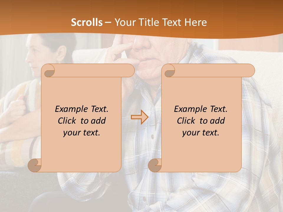 Sadness Mature Pensioner PowerPoint Template