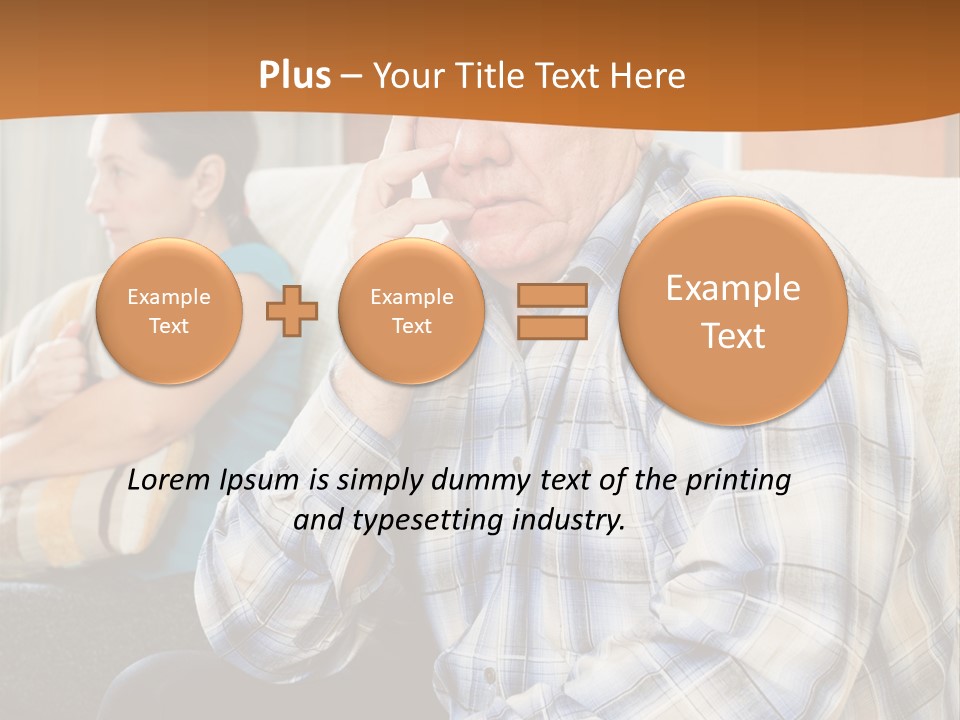 Sadness Mature Pensioner PowerPoint Template