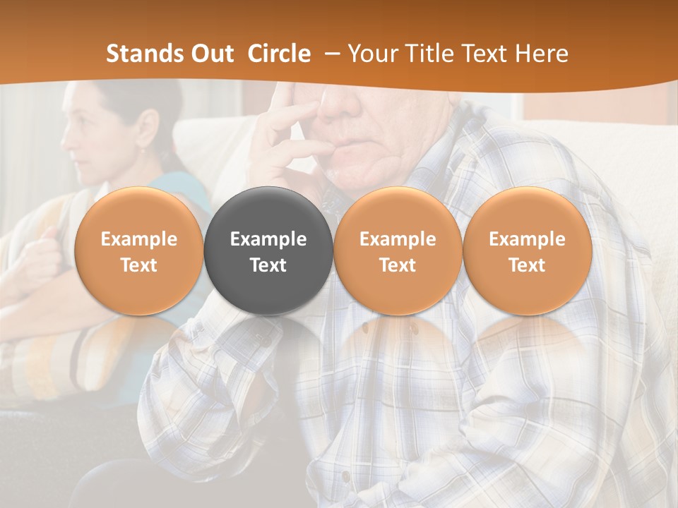 Sadness Mature Pensioner PowerPoint Template