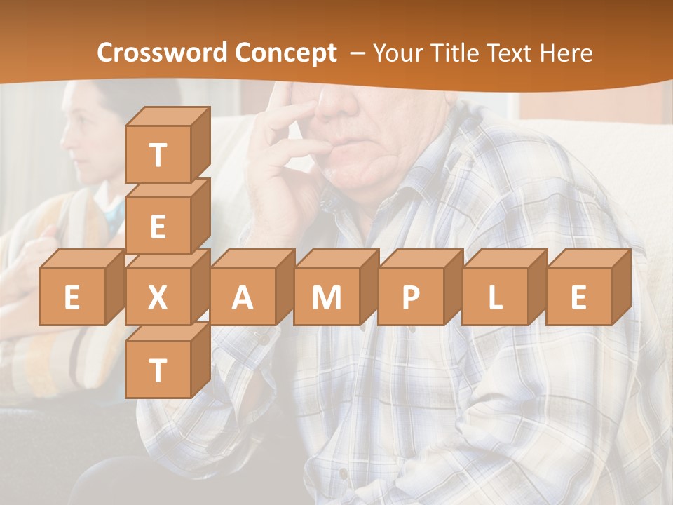 Sadness Mature Pensioner PowerPoint Template