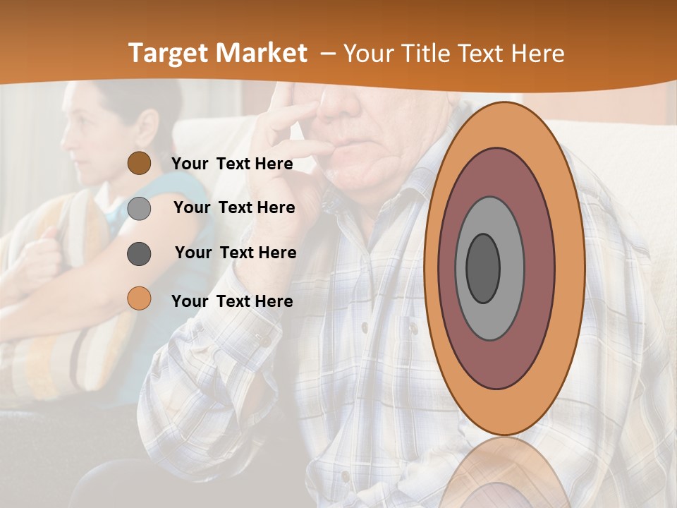 Sadness Mature Pensioner PowerPoint Template