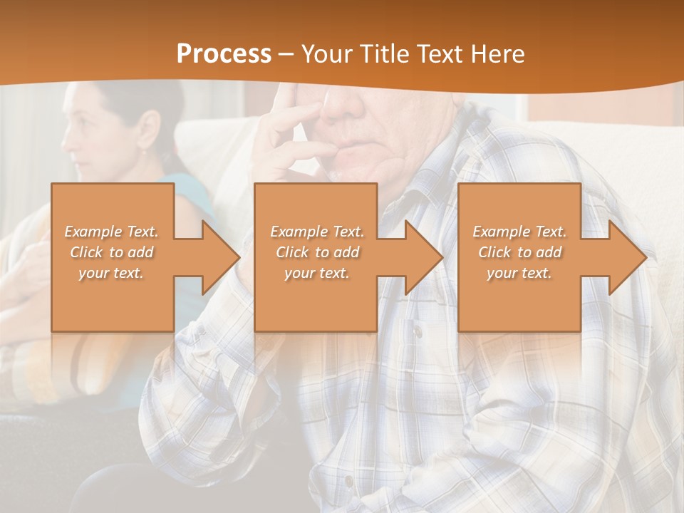 Sadness Mature Pensioner PowerPoint Template