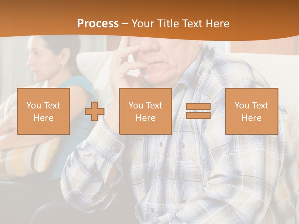 Sadness Mature Pensioner PowerPoint Template
