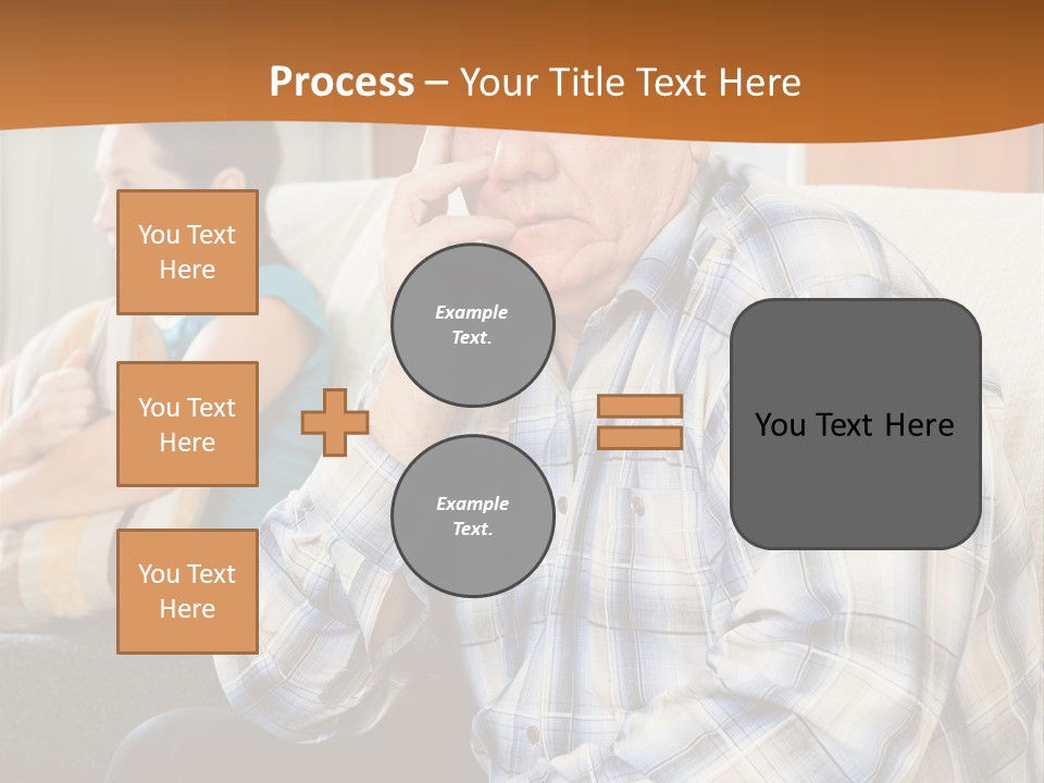 Sadness Mature Pensioner PowerPoint Template