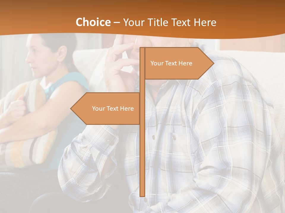 Sadness Mature Pensioner PowerPoint Template