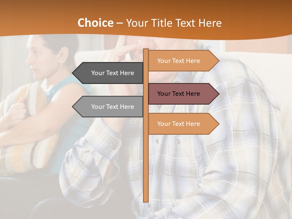 Sadness Mature Pensioner PowerPoint Template
