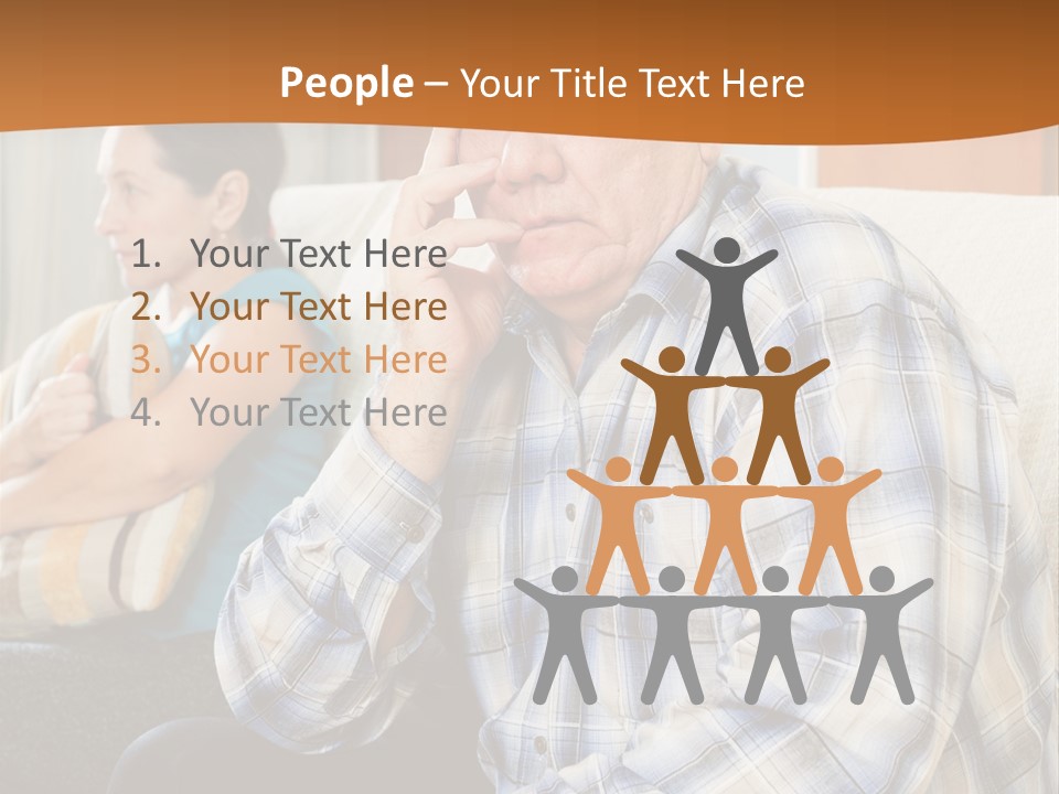 Sadness Mature Pensioner PowerPoint Template