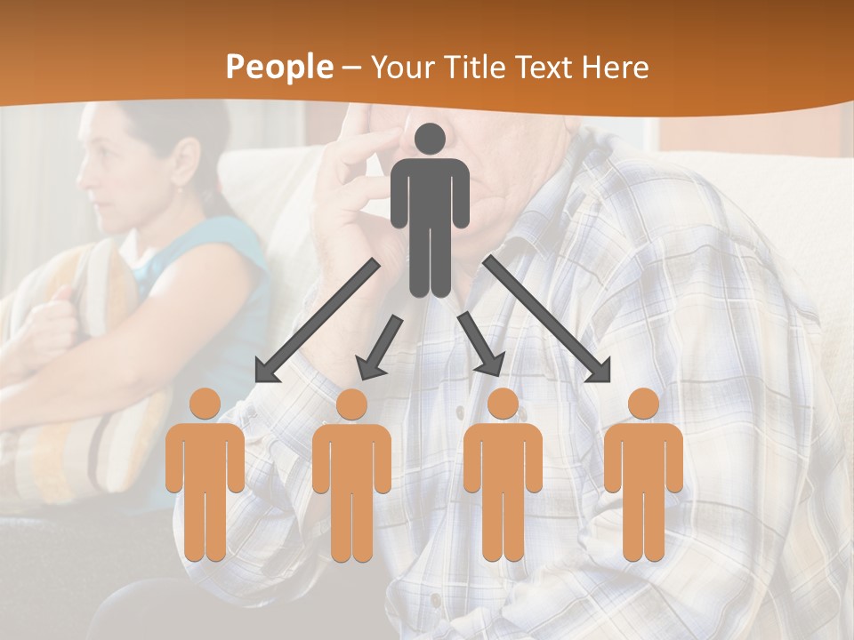 Sadness Mature Pensioner PowerPoint Template