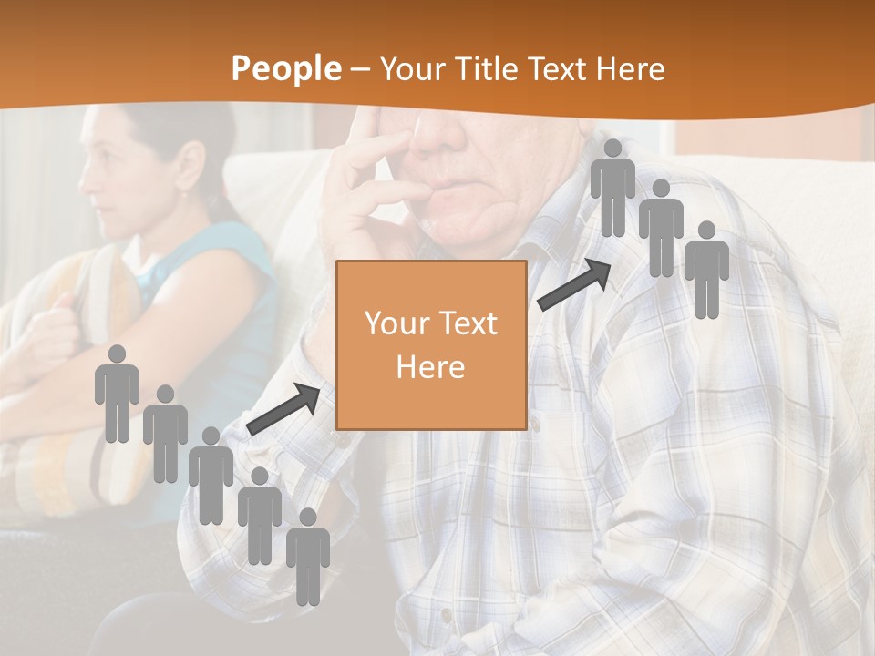 Sadness Mature Pensioner PowerPoint Template