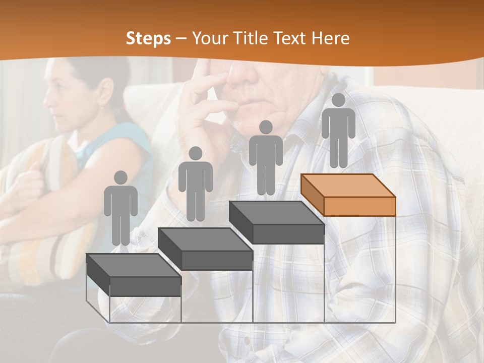 Sadness Mature Pensioner PowerPoint Template