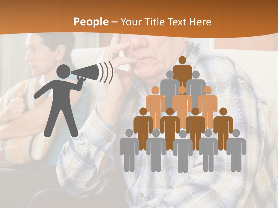 Sadness Mature Pensioner PowerPoint Template