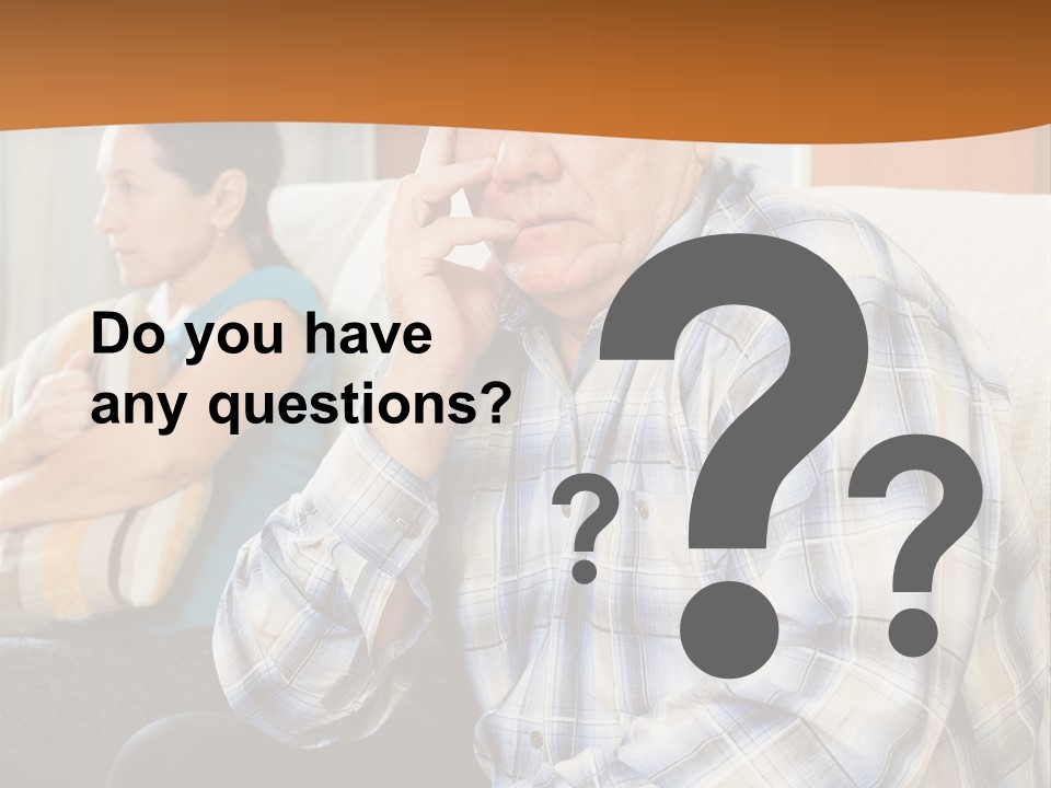 Sadness Mature Pensioner PowerPoint Template