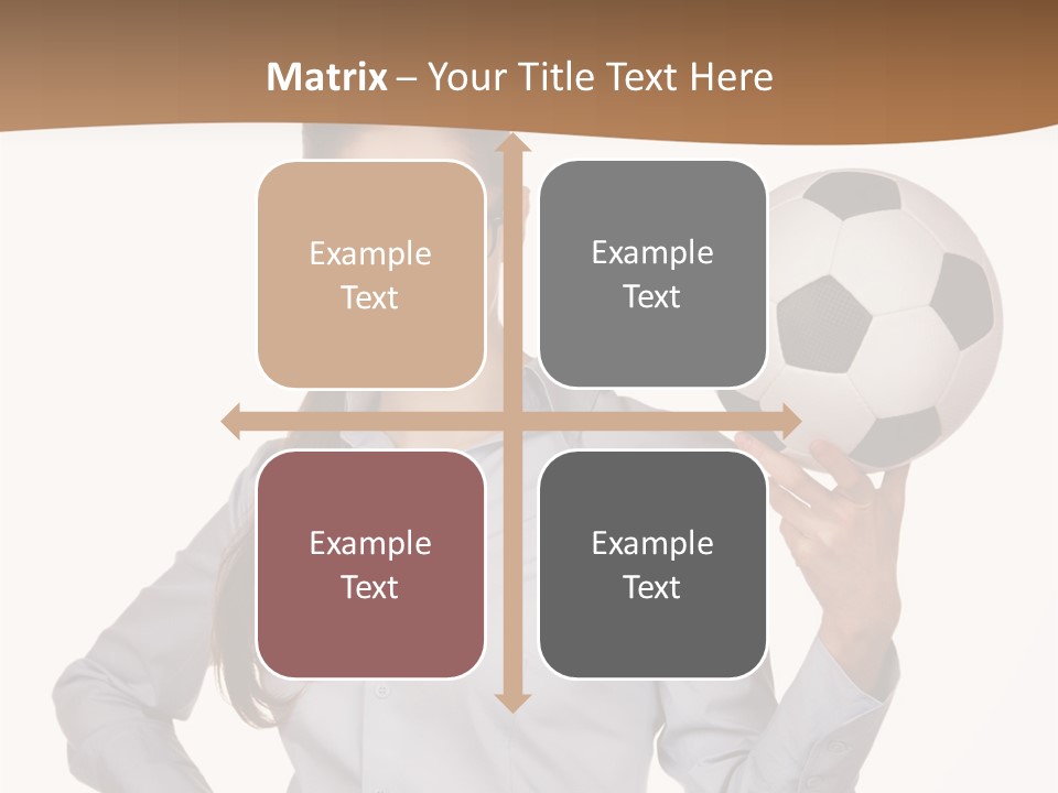 Business Soccerball Isolated PowerPoint Template